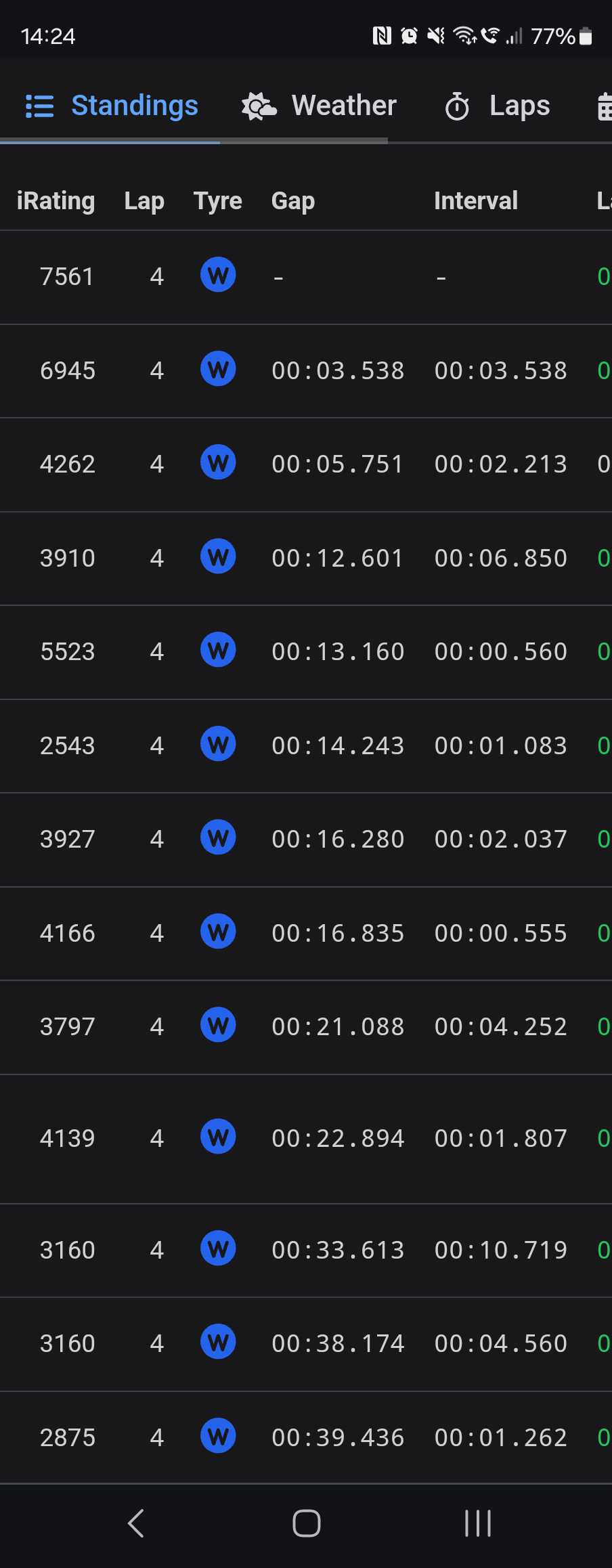 mobile-standings